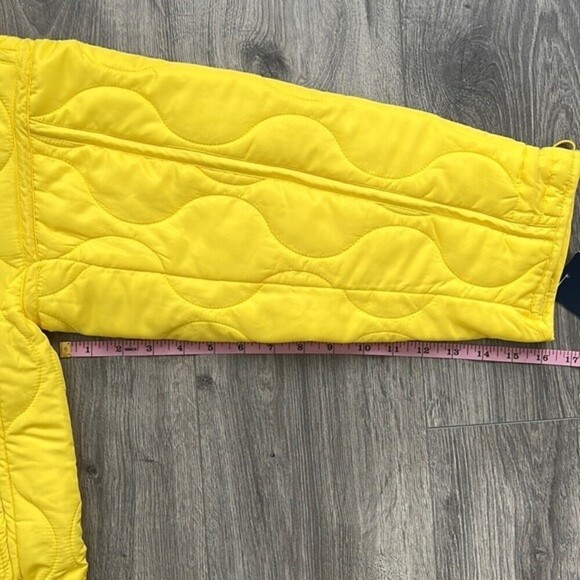 Lucky Brand Quilted Jacket Womens Small Oversized Lemon Yellow Boxy Gorpcore NWT - Picture 12 of 12